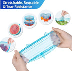 Silicone Stretch Lids, Zero Waste Reusable Silicon Container Lid Covers - Image 3
