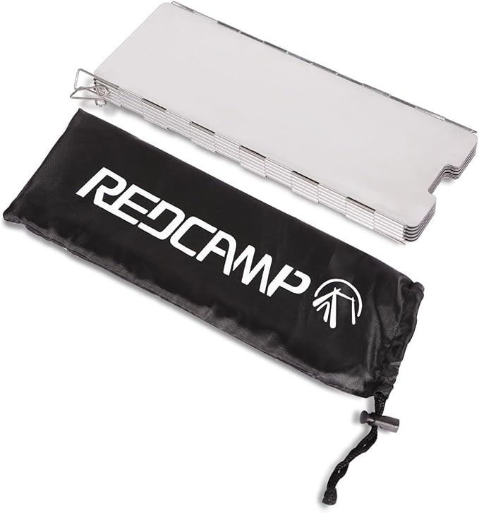 REDCAMP Folding Outdoor Stove Windscreen, 10 Plates Aluminum Camping Stove - Image 6