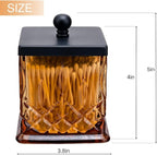 Qtip Holder, 15Oz Amber Glass Apothecary Jars - Image 6