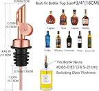 Pafusen 2 Pack Weighted Liquor Pour Spout, Auto Flip Olive Oil Dispenser Spout - Image 4
