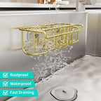 HapiRm Sponge Holder for Kitchen Sink, No Drill Kitchen Sink Caddy Organizer - Image 3