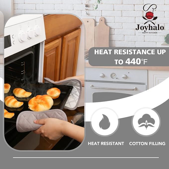 Joyhalo 6 Pack Pot Holders for Kitchen, Cotton Oven Holder - Image 3