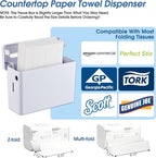 Paper Towel Dispenser Countertop, Large Capacity 200 Sheets, Non-Slip Base - Image 5