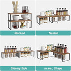 NEX Cabinet Organizer Shelf, Spice Rack, Stackable Kitchen Shelves Organizer - Image 6