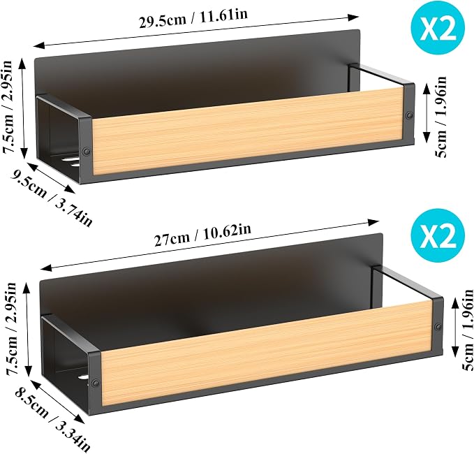 HuggieGems 4 Pack Magnetic Spice Storage Rack Organizer - Image 7