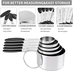 TILUCK Measuring Cups and Spoons Set, Stainless Steel, Kitchen Utensils - Image 5