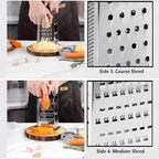 Box Grater, Cheese Grater Shredder Stainless Steel - Image 4