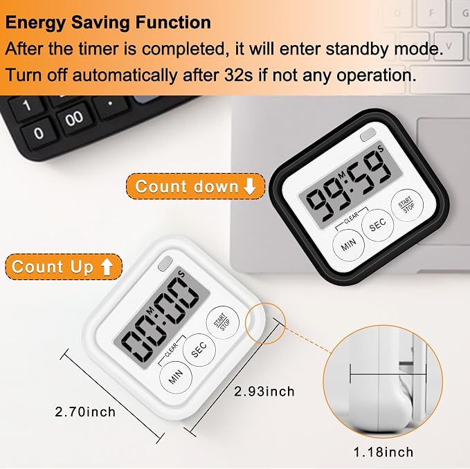 Timer, Kitchen Timers for Cooking Classroom Timer for Kids Teachers Digital - Image 5