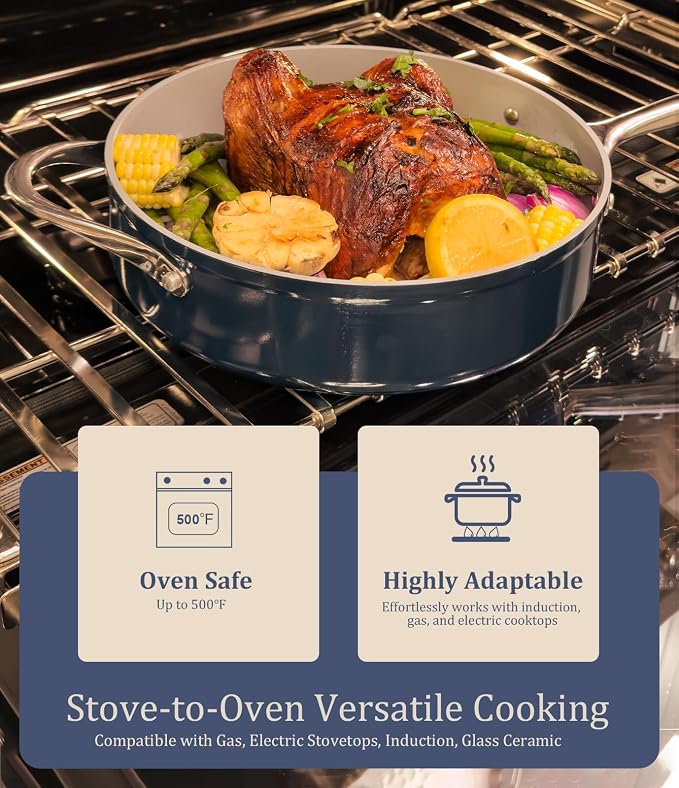 CookinCraze 4.5qt Ceramic Dutch Oven Pot - Image 6