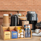 Bamboo Coffee Station Organizer - Image 5