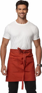 Unisex Waist Apron Half Bistro Apron Server Aprons by Guolamy