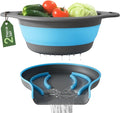Gevoli Strainer with Self-Draining Base Over-Sink Collapsible Kitchen Colander by Gevoli