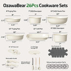 26 Pcs Pots and Pans Set Non Stick, Ceramic Cookware Set Non Toxic - Image 2