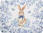 Easter Large Dish Drying Mat Blue Flower Rabbit Holiday Decorative Kitchen by Giwawa