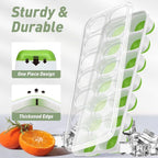 ChefAide Ice Cube Tray with Lid, 2 Packs 28 Cubes Durable Stackable Ice Cube - Image 4