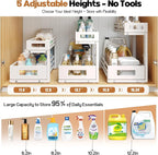 2-Pack 17"Deep Under Sink Organizer And Storage, 2-Tier L-Shaped Pull Out - Image 7