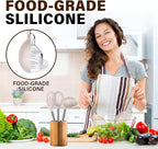 3Pcs Silicone Cooking Spoon Set, Kitchen Utensils Include Solid & Slotted Spoon - Image 6
