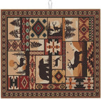 Western Wildlife Geometric Dish Drying Mat by Unknown