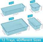 ElegantArray 12-Piece Drawer Organizer Set, 4 Sizes Versatile Plastic Vanity - Image 2