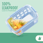 Ello Duraglass 3.4 Cup Meal Prep Sets 10Pc, 5 Pack Set- Glass Food Storage - Image 5