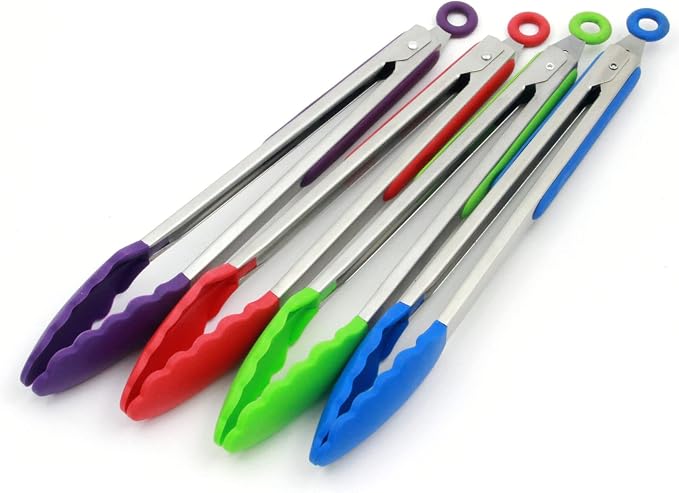 Chef Craft Premium Silicone Tongs, 12 inch - Image 4