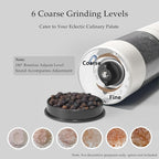 Electric Salt and Pepper Grinder Set, USB Rechargeable, Automatic Salt and - Image 5