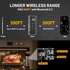Wireless Meat Thermometer with Smart Timer & APP Control, 800ft Bluetooth Grill - Image 3