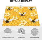 Bee Dish Drying Mat For Kitchen Counter Absorbent Large Kitchen Fast Dry Pad - Image 4