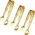 3PCS Mini Serving Tongs, 4Inch Rose Stainless Steel Sugar Cube Tongs, Sliver by Sunenlyst