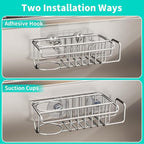 HapiRm 4 in 1 Sink Caddy Sponge Holder, SUS304 Stainless Steel Kitchen Brush - Image 3