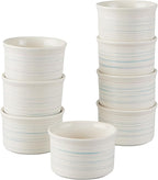 Pyrex 8-Piece, 6oz Ceramic Ramekin Bakeware Set, Nonstick Souffle Oven Pans by Pyrex