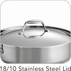 Tramontina Signature Tri-Ply Clad Stainless Steel 6-Quart Saute Pan - Image 4