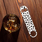 Small Dot Pattern Stainless Steel Bottle Opener Black Polka Circles - Image 7