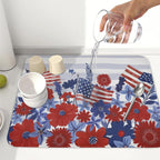 Patriotic Floral Dish Drying Mat - Image 6