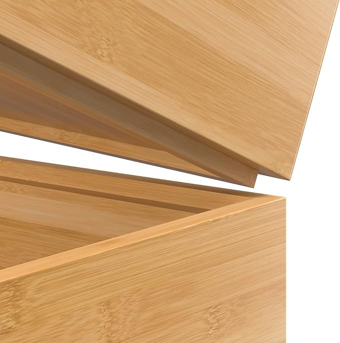 VeyFey Bamboo Drawer Organizer, Stackable Utensil Organizer - Image 5