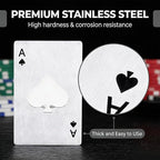 12PCS Poker Card Bottle Openers, Stainless Steel Credit Card Size Beer Bottle - Image 3
