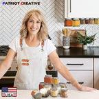 Patriot Set of 21 Large 4oz Magnetic Spice Jars - Image 5