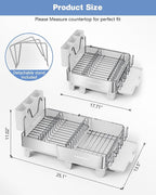 Dish Drying Rack, 304 Stainless Steel Expandable Dish Rack - Image 2