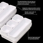 TENABORT 42 Pack Interlocking Desk Drawer Organizer Tray Dividers Plastic - Image 3