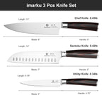 imarku 3 Pieces Knife Set, Japanese High Carbon Stainless Steel Chef Knife Set - Image 5