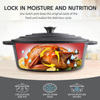 5.5 Quart Oval Cast Iron Dutch Oven Pot - Image 5