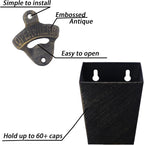 Antique Bronze Cast Iron Bottle Opener Wall Mounted Beer Opener - Image 2