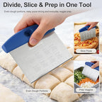 Ourokhome 2 Pack Bench Scraper Dough Cutter, Stainless Steel Dough Scraper - Image 4