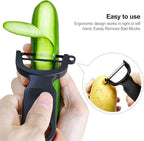Original Vegetable Fruit Peeler Carbon Steel Blade 3 Pack Grey/Blue/Black… - Image 4