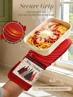Slohif Long Silicone Oven Mitts Heat Resistant - Image 3
