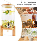 Beverage Dispenser, 2.1 Gallon Glass Drink Dispenser - Image 6