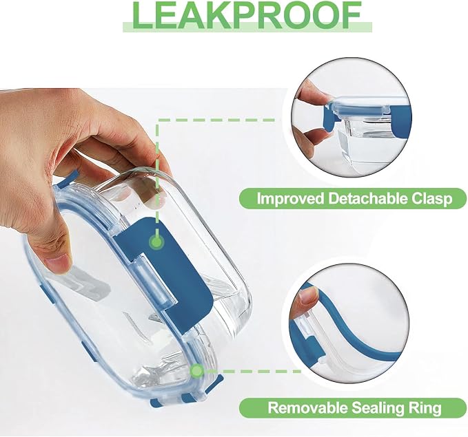 HOMBERKING Glass Food Storage Containers - Image 4