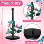 Peryiter Flower Paper Towel Holder Butterfly Kitchen Decoration Countertop - Image 2