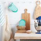 KitchenAid Albany Mini Oven Mitt 2-Pack Set, Aqua Sky - Image 2