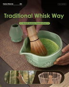 Matcha Whisk Set, Ceramic Matcha Bowl, Bamboo Whisk, Tea Towel - Image 5